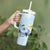 FSM Chuuk Constitution Day Tumbler With Handle Polynesian Curves Plumeria - Polynesian Pride