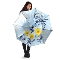 FSM Chuuk Constitution Day Umbrella Polynesian Curves Plumeria - Polynesian Pride
