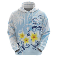 FSM Chuuk Constitution Day Zip Hoodie Polynesian Curves Plumeria - Polynesian Pride