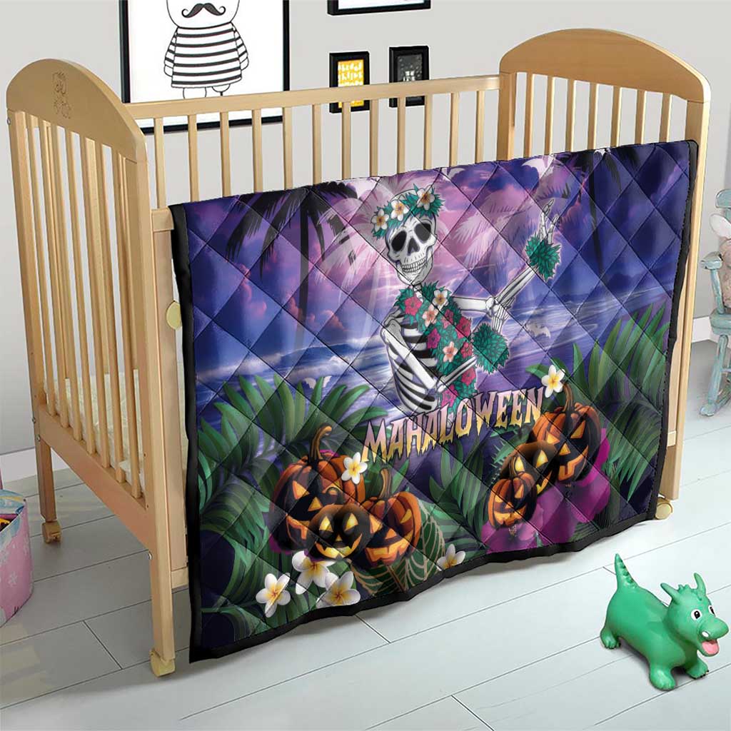 Happy Hulaween Quilt Mahaloween Skeleton Dancing