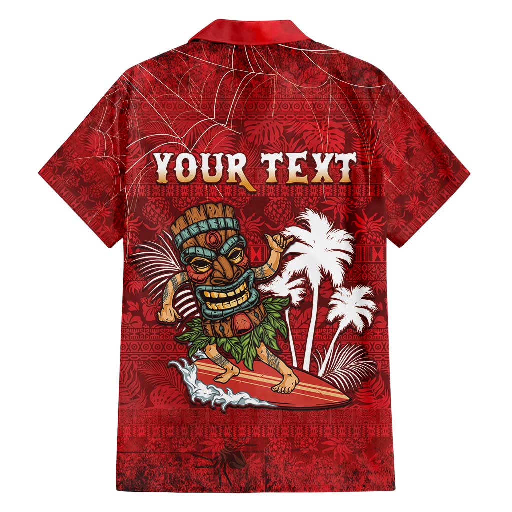 Personalised Aloha Halloween Family Matching Off Shoulder Maxi Dress and Hawaiian Shirt Skeleton Surfing