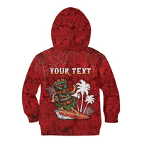 Personalised Aloha Halloween Kid Hoodie Skeleton Surfing LT05 - Polynesian Pride