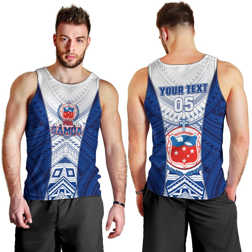 Custom Samoa Rugby Men Tank Top 2023 Pacific Championships Polynesian Pattern LT05 - Polynesian Pride
