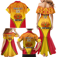 Custom Papua New Guinea Rugby Family Matching Mermaid Dress and Hawaiian Shirt 2023 Pacific Championships The Kumuls LT05 - Polynesian Pride