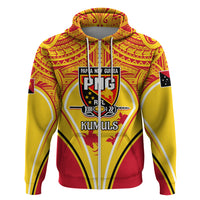 Custom Papua New Guinea Rugby Hoodie 2023 Pacific Championships The Kumuls LT05 Zip Hoodie Yellow - Polynesian Pride