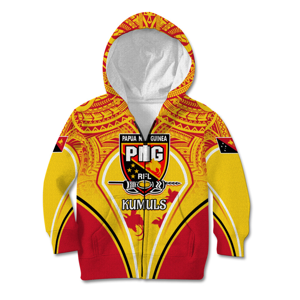 Custom Papua New Guinea Rugby Kid Hoodie 2023 Pacific Championships The Kumuls LT05 - Polynesian Pride