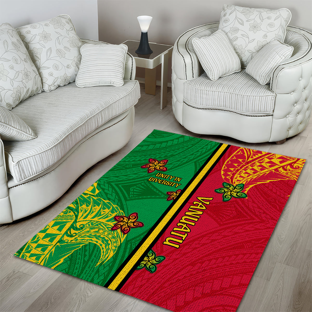 Vanuatu Happy Unity Day Area Rug Polynesian Plumeria LT05 - Polynesian Pride