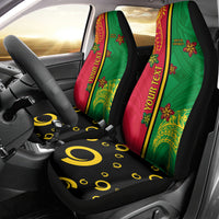 Personalised Vanuatu Happy Unity Day Car Seat Cover Polynesian Plumeria LT05 - Polynesian Pride
