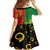 Personalised Vanuatu Happy Unity Day Kid Short Sleeve Dress Polynesian Plumeria LT05 - Polynesian Pride