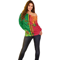 Personalised Vanuatu Happy Unity Day Off Shoulder Sweater Polynesian Plumeria LT05 - Polynesian Pride