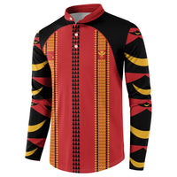 Hawaii Ahu Ula Inspired Button Sweatshirt Red Version LT05 - Polynesian Pride