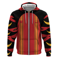 Hawaii Ahu Ula Inspired Hoodie Red Version LT05 Zip Hoodie Red - Polynesian Pride
