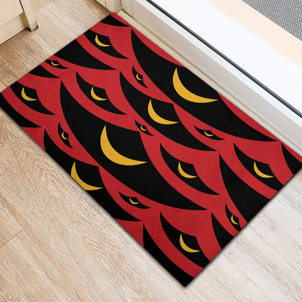 Hawaii Ahu Ula Inspired Rubber Doormat Red Version LT05 - Polynesian Pride