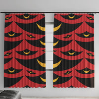 Hawaii Ahu Ula Inspired Window Curtain Red Version LT05 With Hooks Red - Polynesian Pride