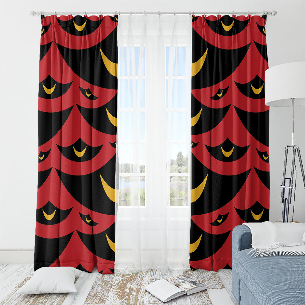 Hawaii Ahu Ula Inspired Window Curtain Red Version LT05 - Polynesian Pride