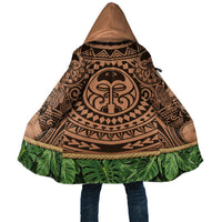 Hawaii Warrior Tattoo Inspired Cloak Tropical Leaf Skirt Costume LT05 Unisex Beige - Polynesian Pride