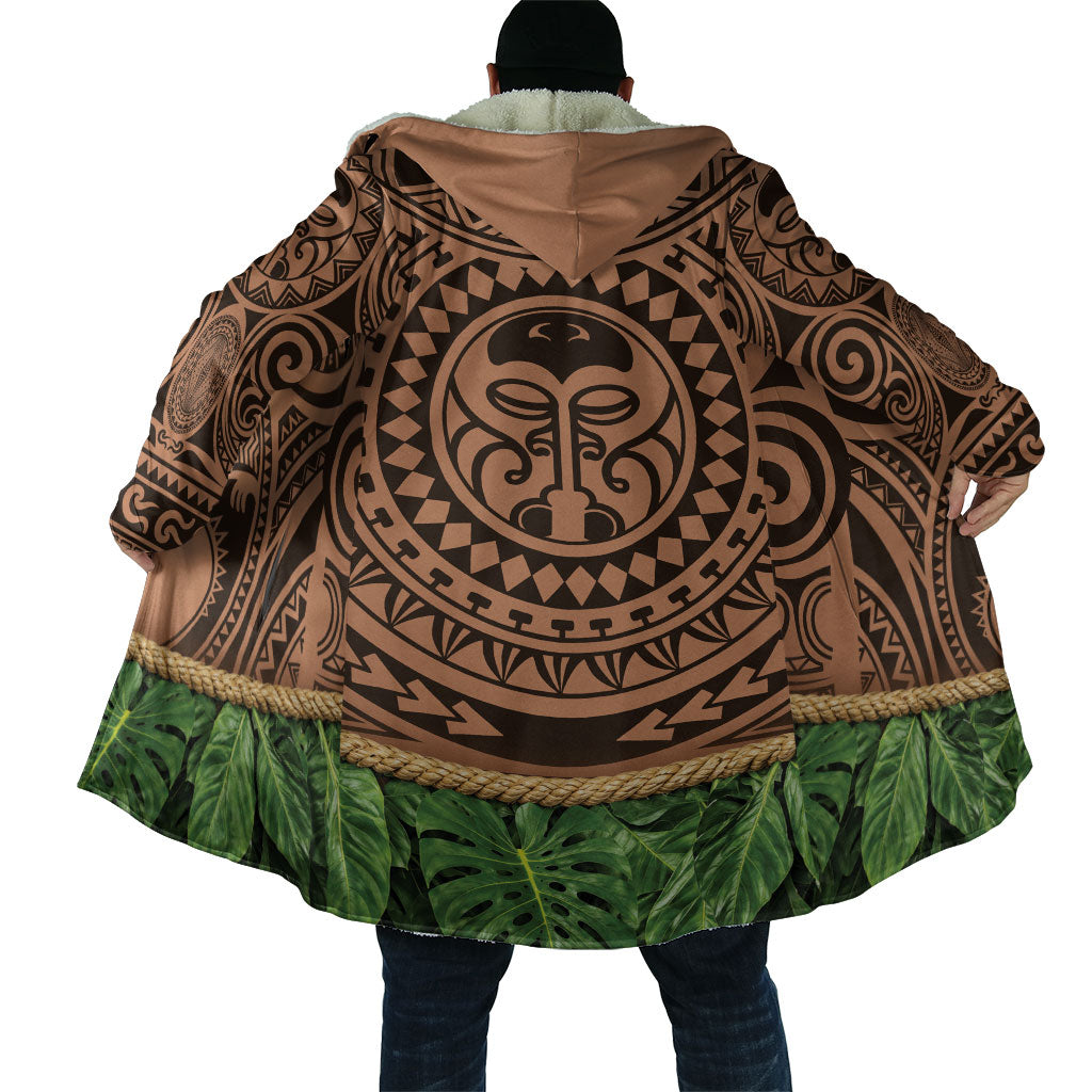 Hawaii Warrior Tattoo Inspired Cloak Tropical Leaf Skirt Costume LT05 - Polynesian Pride