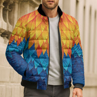 Polynesia Colorful Rooster Costume Bomber Puffer Jacket