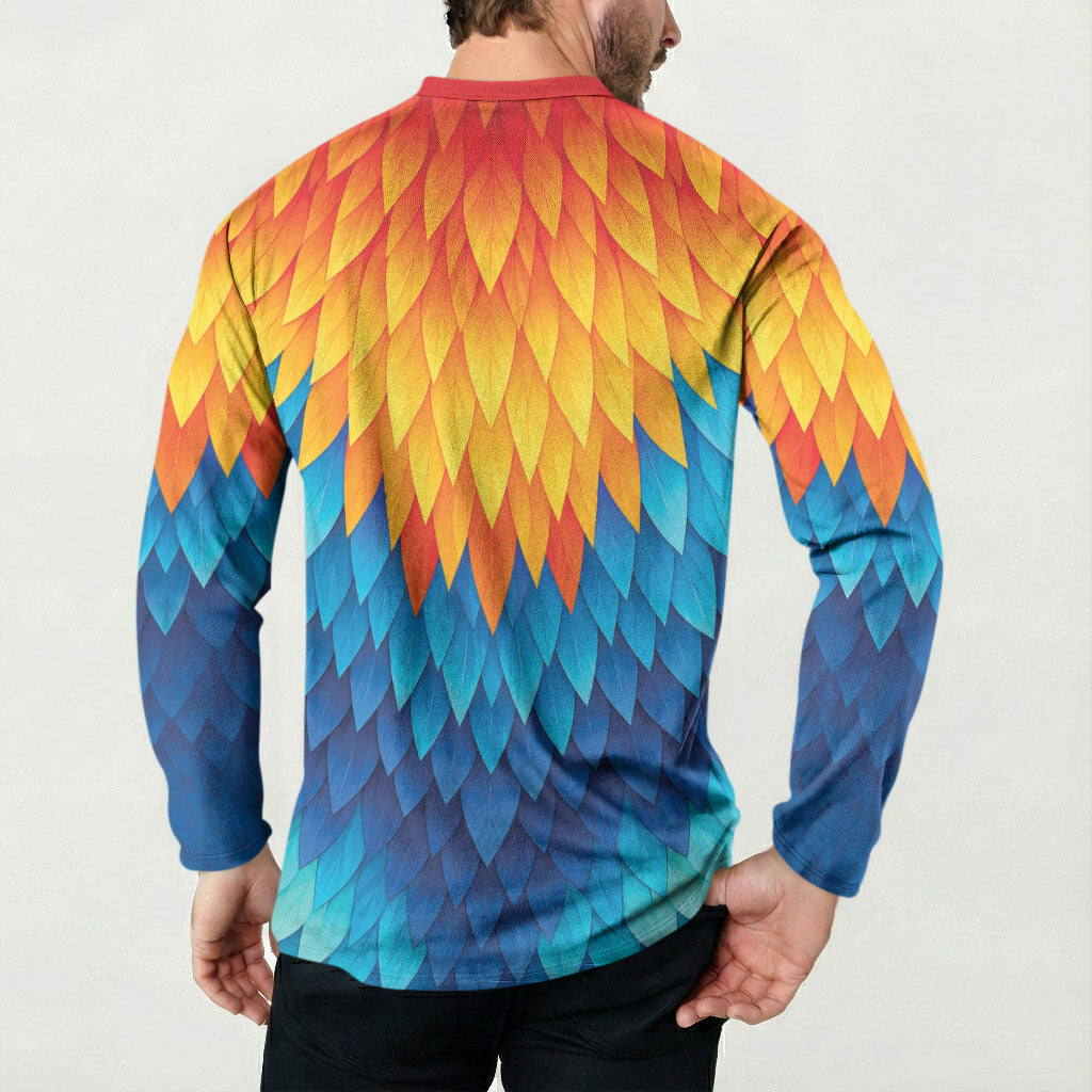 Polynesia Colorful Rooster Costume Button Sweatshirt LT05 - Polynesian Pride