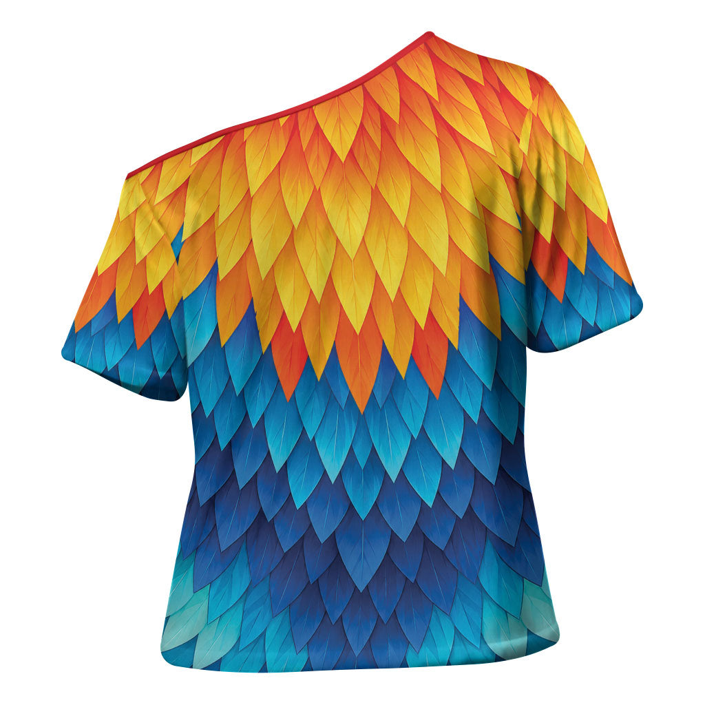 Polynesia Colorful Rooster Costume Cross Shoulder Shirt LT05 - Polynesian Pride