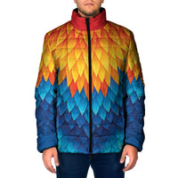 Polynesia Colorful Rooster Costume Padded Jacket LT05 Men Multicolor - Polynesian Pride