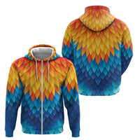 Polynesia Colorful Rooster Costume Zip Hoodie LT05 - Polynesian Pride