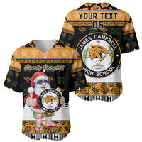 Custom Hawaii James Campbell High School Christmas Baseball Jersey Tropical Santa Claus LT05 - Polynesian Pride