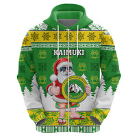 Custom Hawaii Kaimuki High School Christmas Hoodie Tropical Santa Claus LT05 - Polynesian Pride