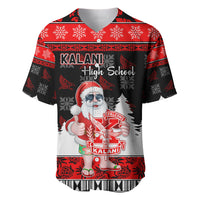 Custom Hawaii Kalani High School Christmas Baseball Jersey Tropical Santa Claus LT05 Red - Polynesian Pride