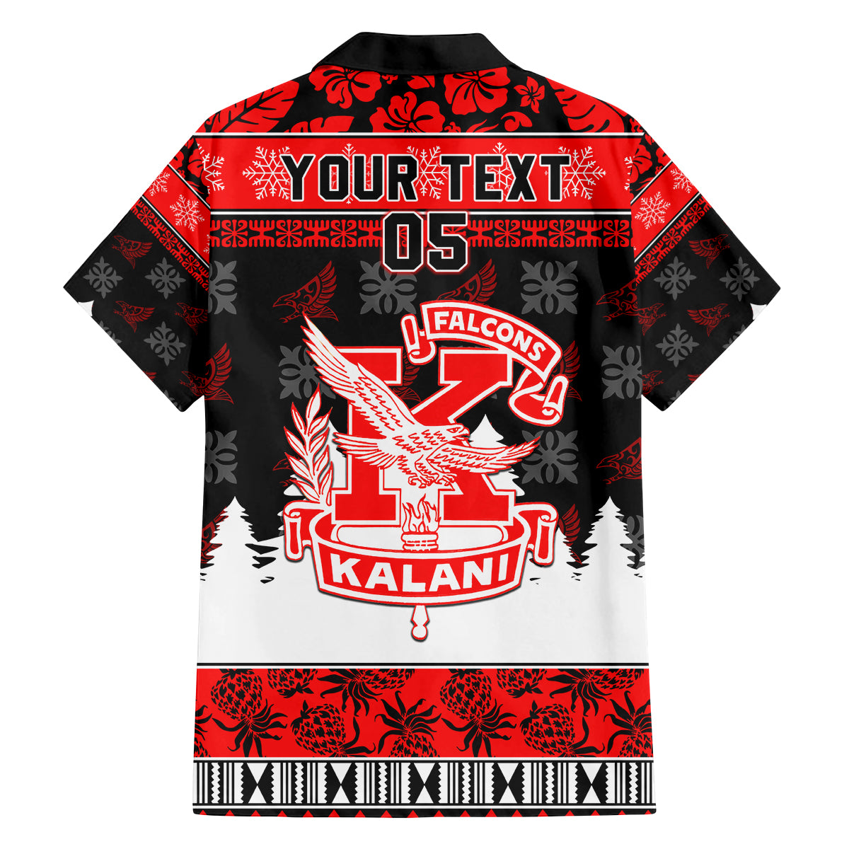 Custom Hawaii Kalani High School Christmas Family Matching Tank Maxi Dress and Hawaiian Shirt Tropical Santa Claus LT05 - Polynesian Pride