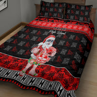 Custom Hawaii Kalani High School Christmas Quilt Bed Set Tropical Santa Claus LT05 - Polynesian Pride