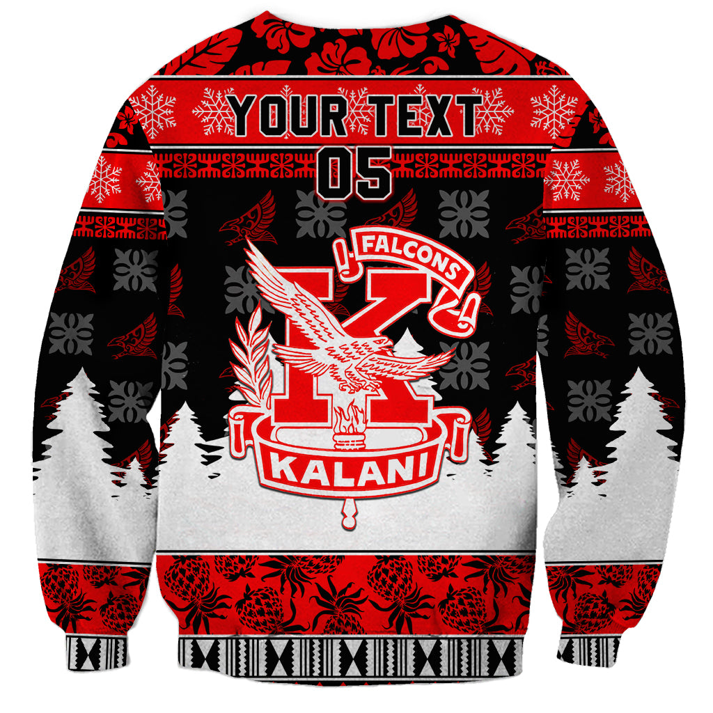 Custom Hawaii Kalani High School Christmas Sweatshirt Tropical Santa Claus LT05 - Polynesian Pride