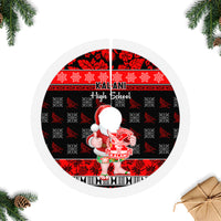 Hawaii Kalani High School Christmas Tree Skirt Tropical Santa Claus LT05 Fringed Tree Skirts Red - Polynesian Pride