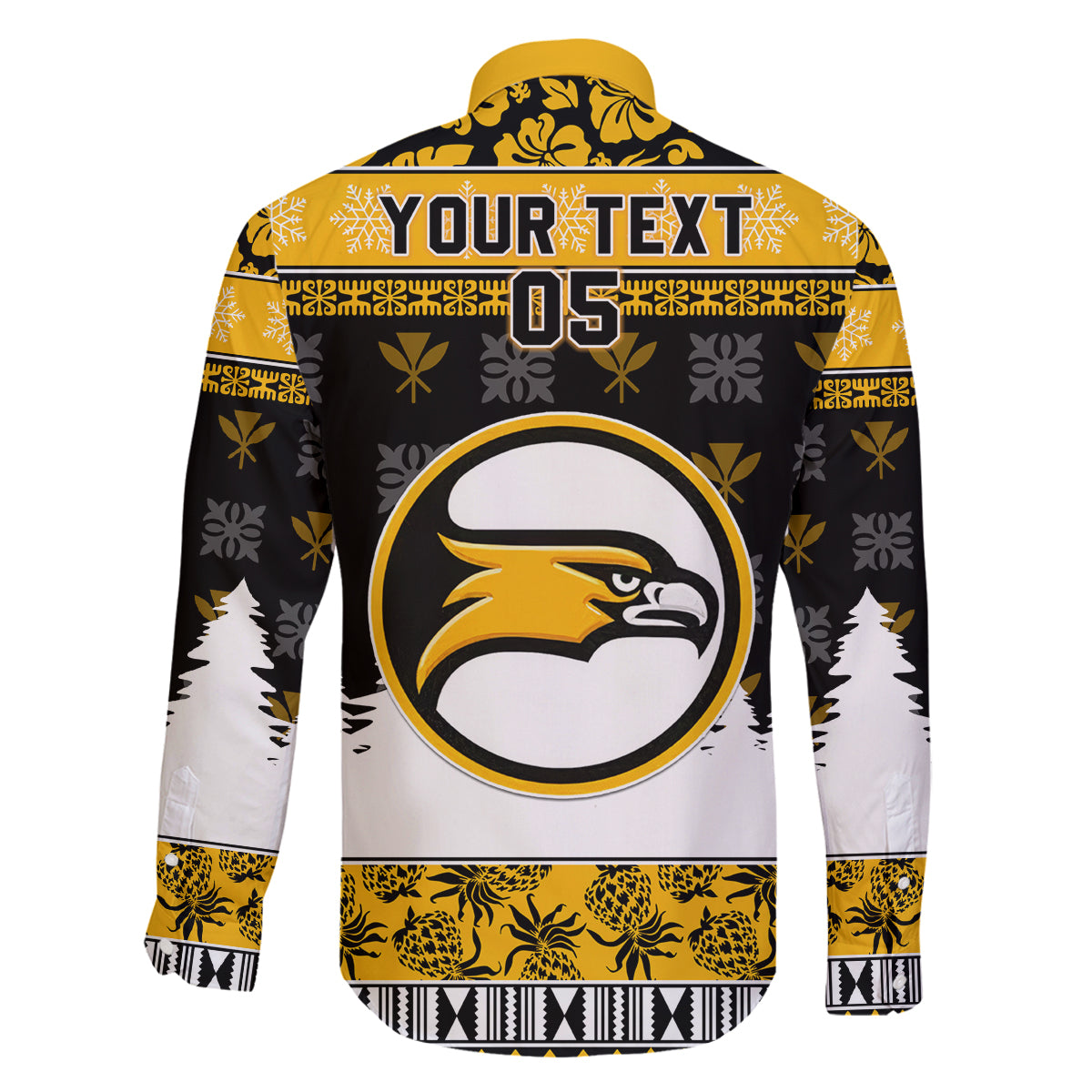 Custom Hawaii Nanakuli High and Intermediate School Christmas Family Matching Puletasi Dress and Hawaiian Shirt Tropical Santa Claus LT05 - Polynesian Pride