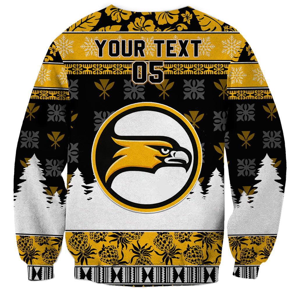 Custom Hawaii Nanakuli High and Intermediate School Christmas Sweatshirt Tropical Santa Claus LT05 - Polynesian Pride