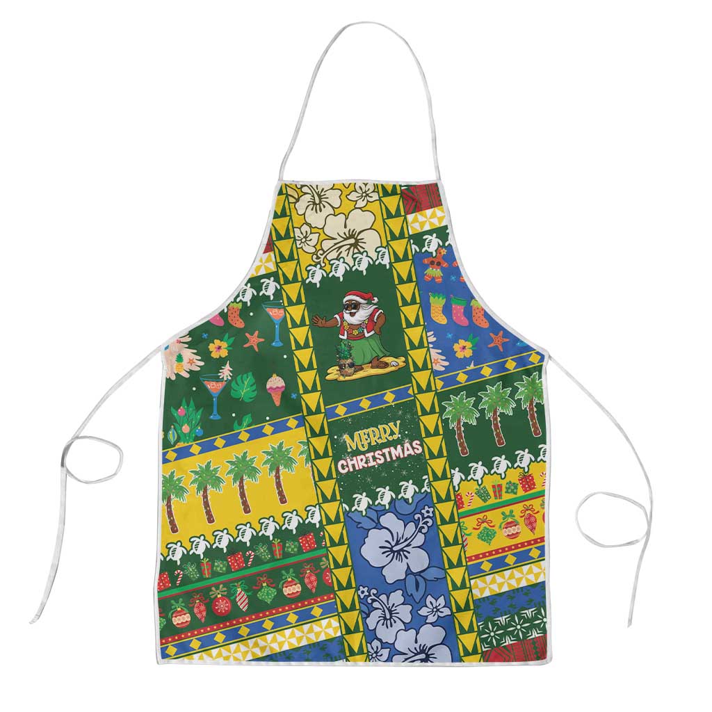 Solomon Islands Christmas Apron Festive Beach Vibes - Polynesian Pride