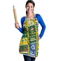 Solomon Islands Christmas Apron Festive Beach Vibes - Polynesian Pride