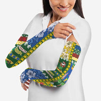 Solomon Islands Christmas Arm Sleeves Festive Beach Vibes - Polynesian Pride