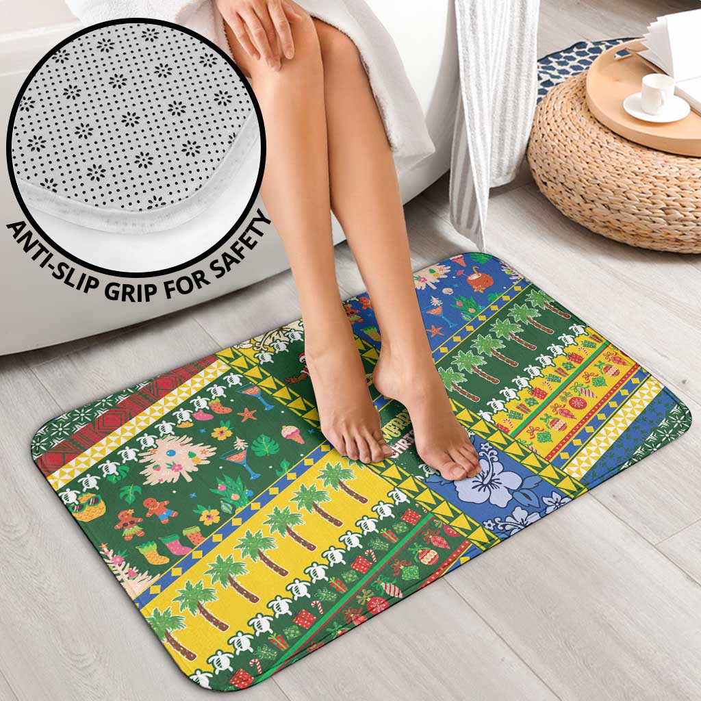 Solomon Islands Christmas Bathroom Set Festive Beach Vibes - Polynesian Pride