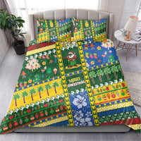 Solomon Islands Christmas Bedding Set Festive Beach Vibes - Polynesian Pride