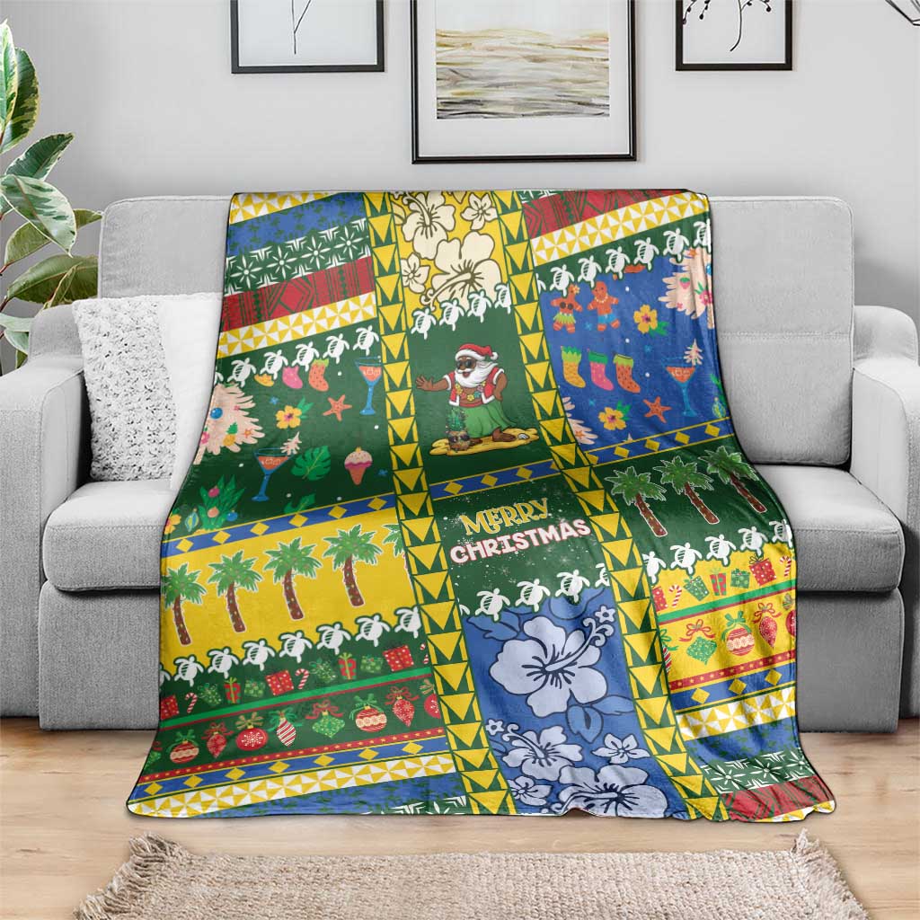 Solomon Islands Christmas Blanket Festive Beach Vibes - Polynesian Pride