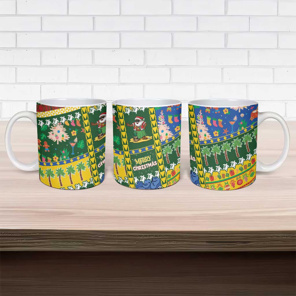 Solomon Islands Christmas Ceramic Mug Festive Beach Vibes - Polynesian Pride