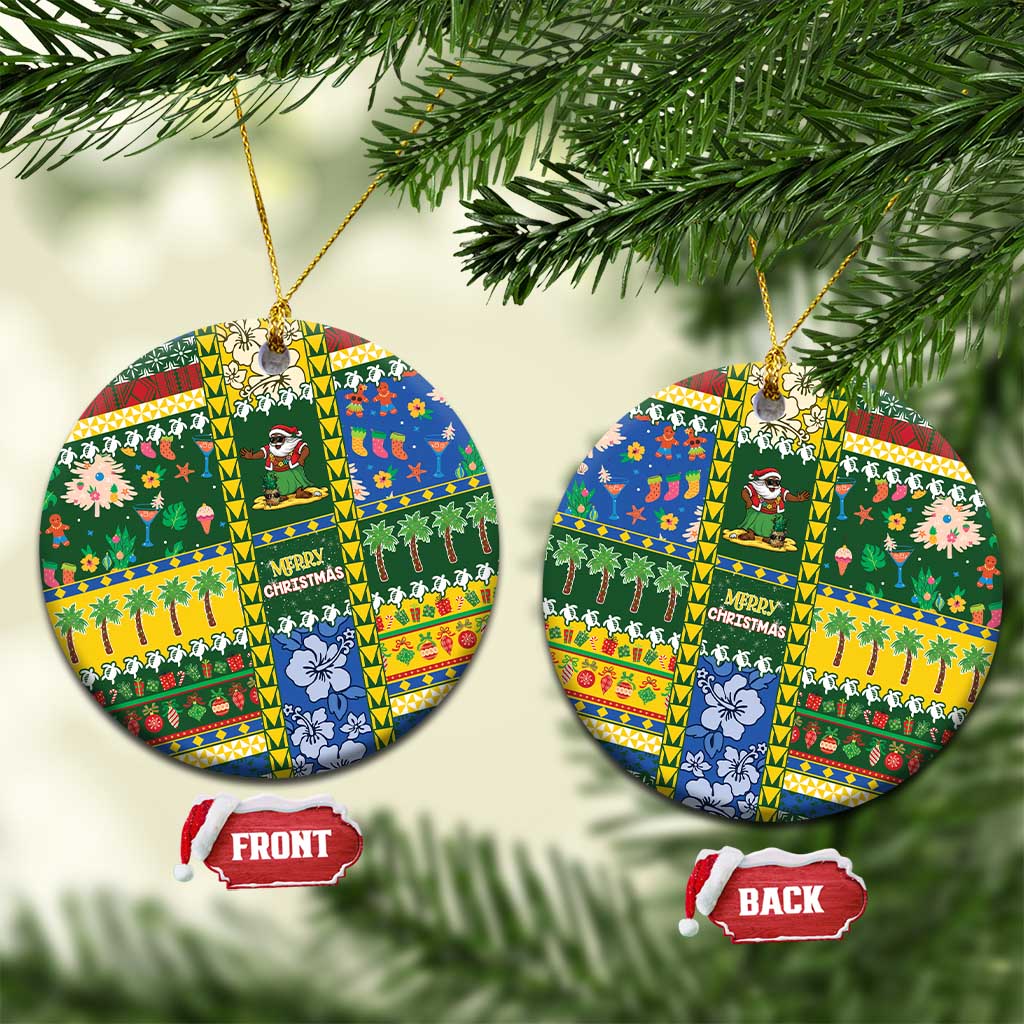 Solomon Islands Christmas Ceramic Ornament Festive Beach Vibes - Polynesian Pride