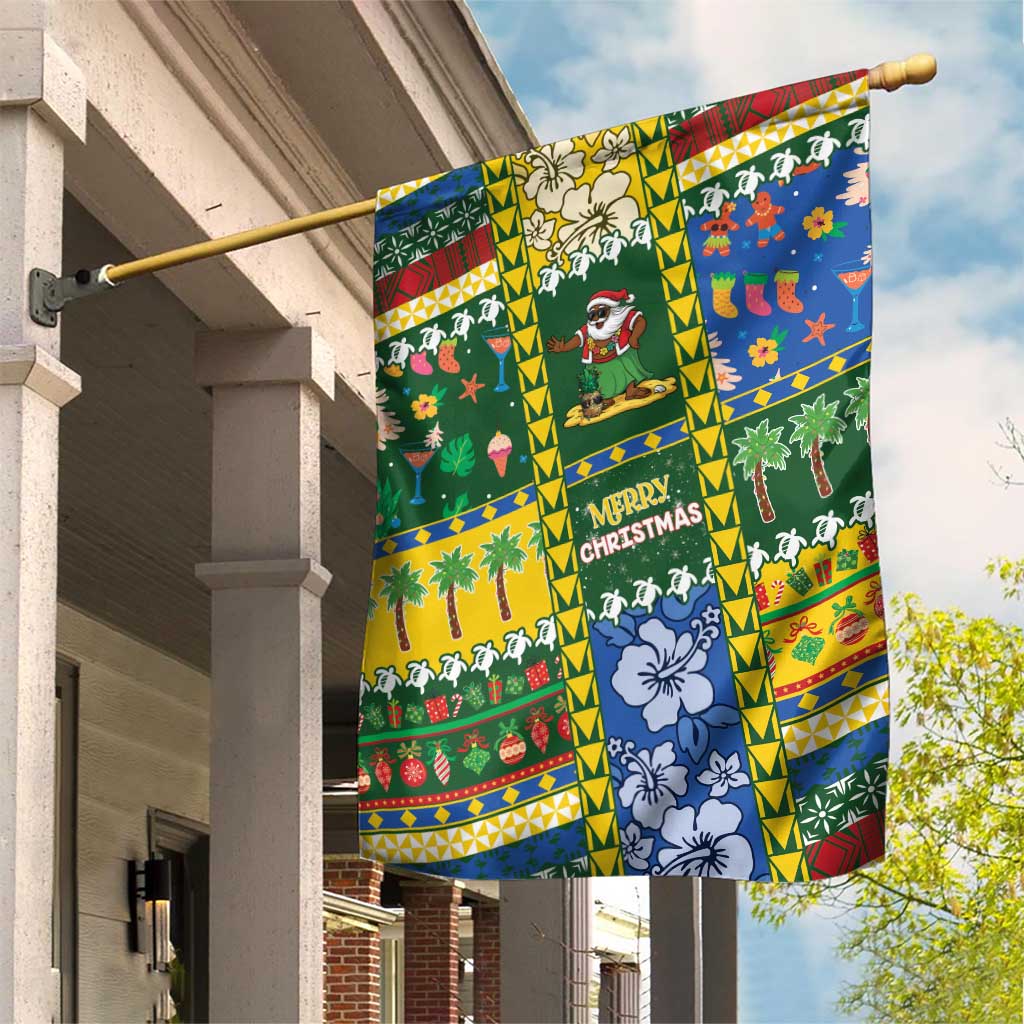 Solomon Islands Christmas Garden Flag Festive Beach Vibes - Polynesian Pride