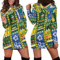 Solomon Islands Christmas Hoodie Dress Festive Beach Vibes - Polynesian Pride