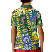Solomon Islands Christmas Kid Polo Shirt Festive Beach Vibes - Polynesian Pride