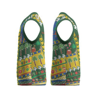 Solomon Islands Christmas Knitted V-Neck Vest Festive Beach Vibes - Polynesian Pride