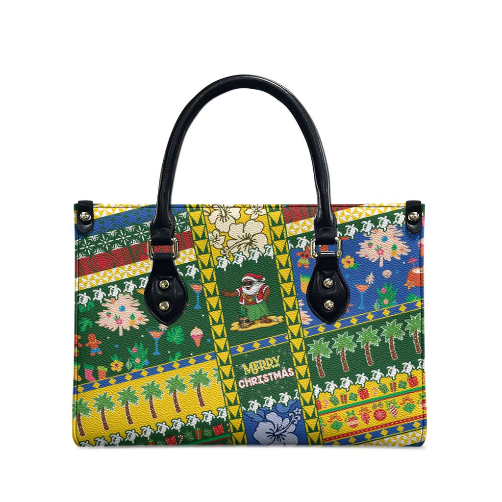 Solomon Islands Christmas Leather Bag Festive Beach Vibes - Polynesian Pride