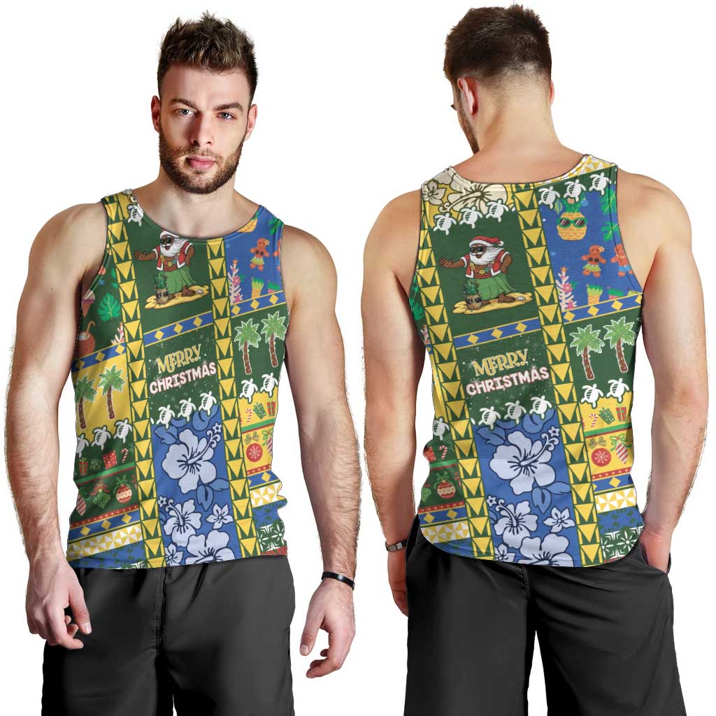 Solomon Islands Christmas Men Tank Top Festive Beach Vibes - Polynesian Pride