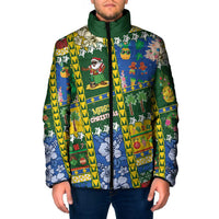 Solomon Islands Christmas Padded Jacket Festive Beach Vibes - Polynesian Pride